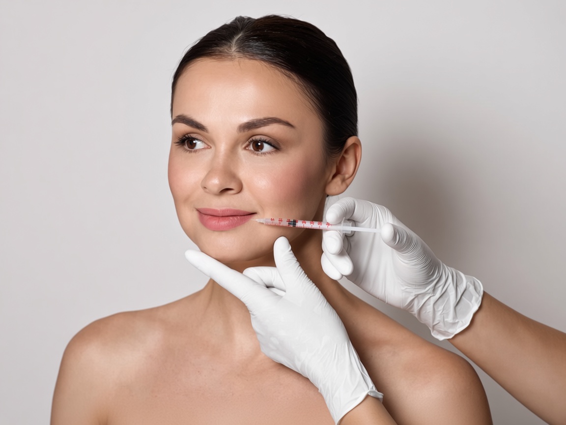 Preenchimento labial delicado com seringa fina
